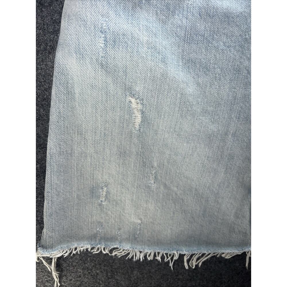 Levis Skirt Womens 31 Blue A Line Mini Light Wash Distressed Zip Fly Denim - Picture 7 of 11